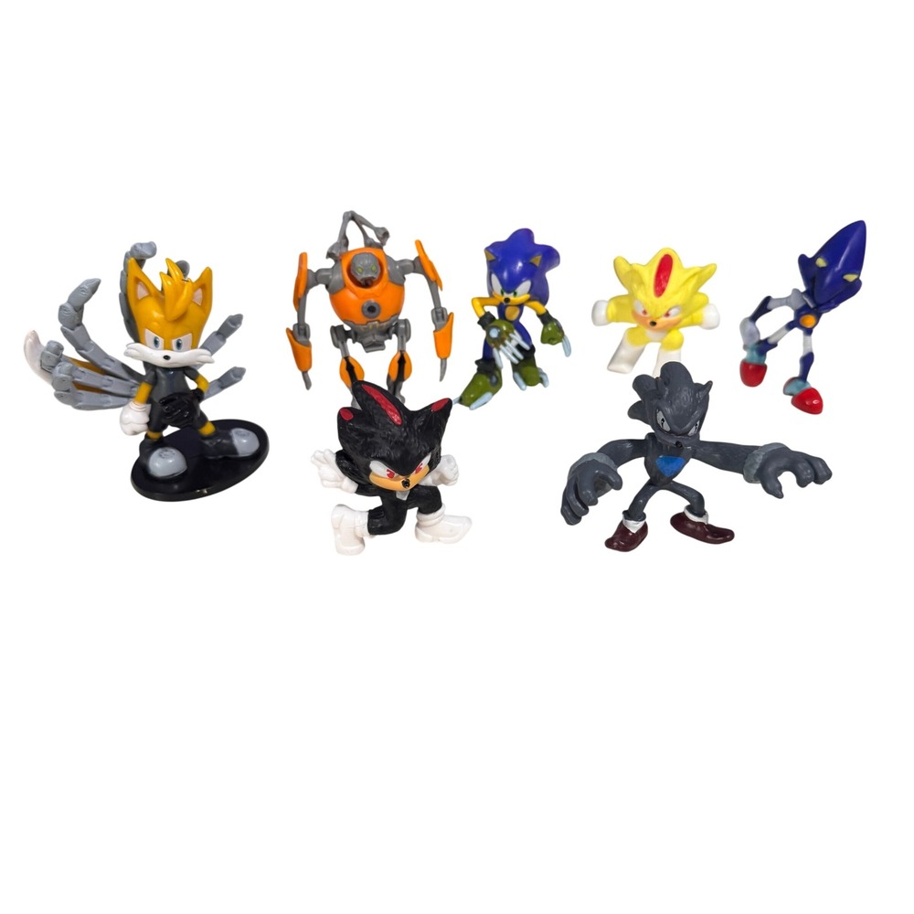 Sonic Prime Action Figure Lot Nine Shadow Metal Sonic Eggforce 7pc Set‎